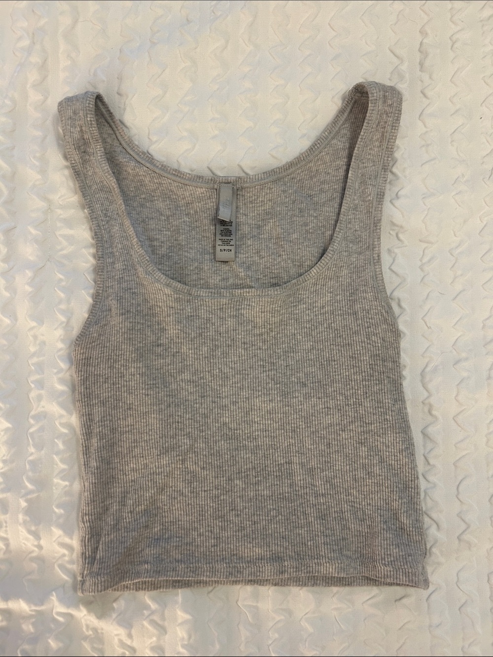Skims cotton ribbed Ribbed Tank Top - Light Gray